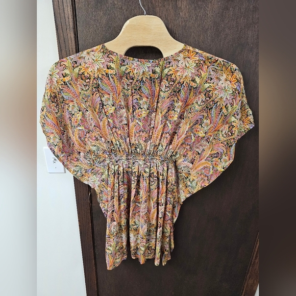 Anthropologie Caftan by Rujuta Sheth Cinched OS floral paisley - Picture 7 of 8